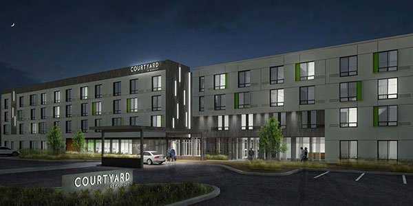 Courtyard by Marriott — architectural rendering.